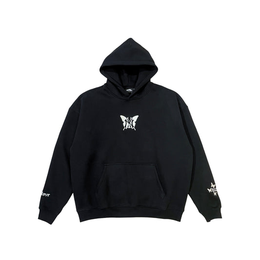 NY BUTTERFLY HOODIE - BLACK