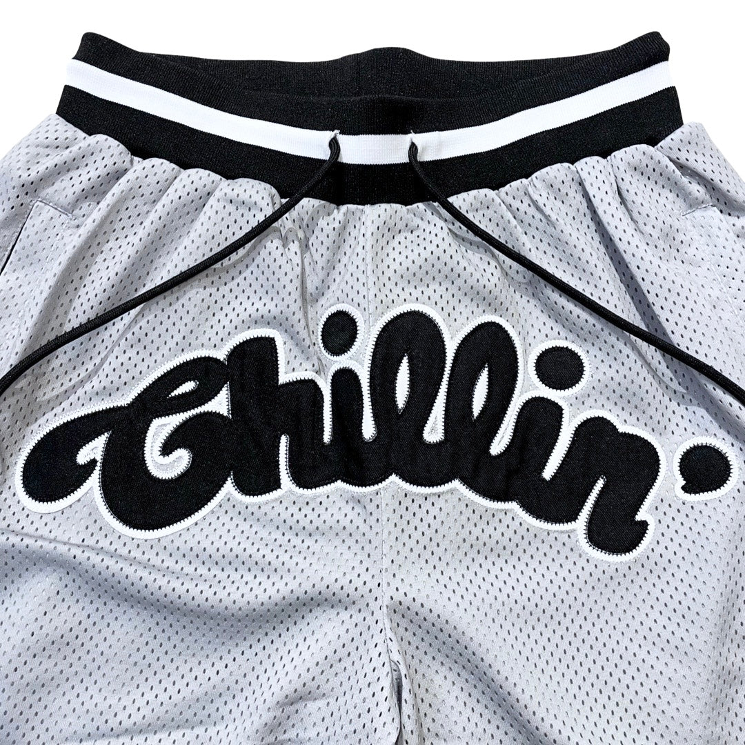BASKETBALL STAR SHORTS - GREY / BLACK