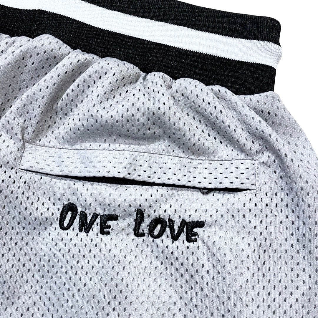 BASKETBALL STAR SHORTS - GREY / BLACK