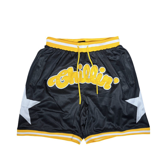 BASKETBALL STAR SHORTS - YELLOW