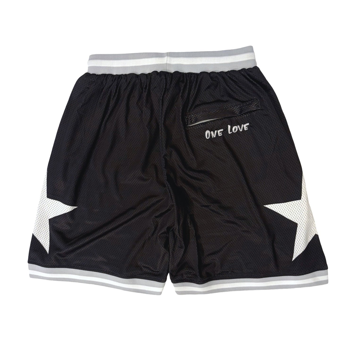 BASKETBALL STAR SHORTS - GREY / BLACK