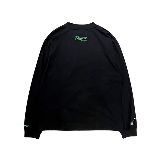 CHILLIN' × Castle Records - "MUSIC LOVER" L/TEE - BLACK