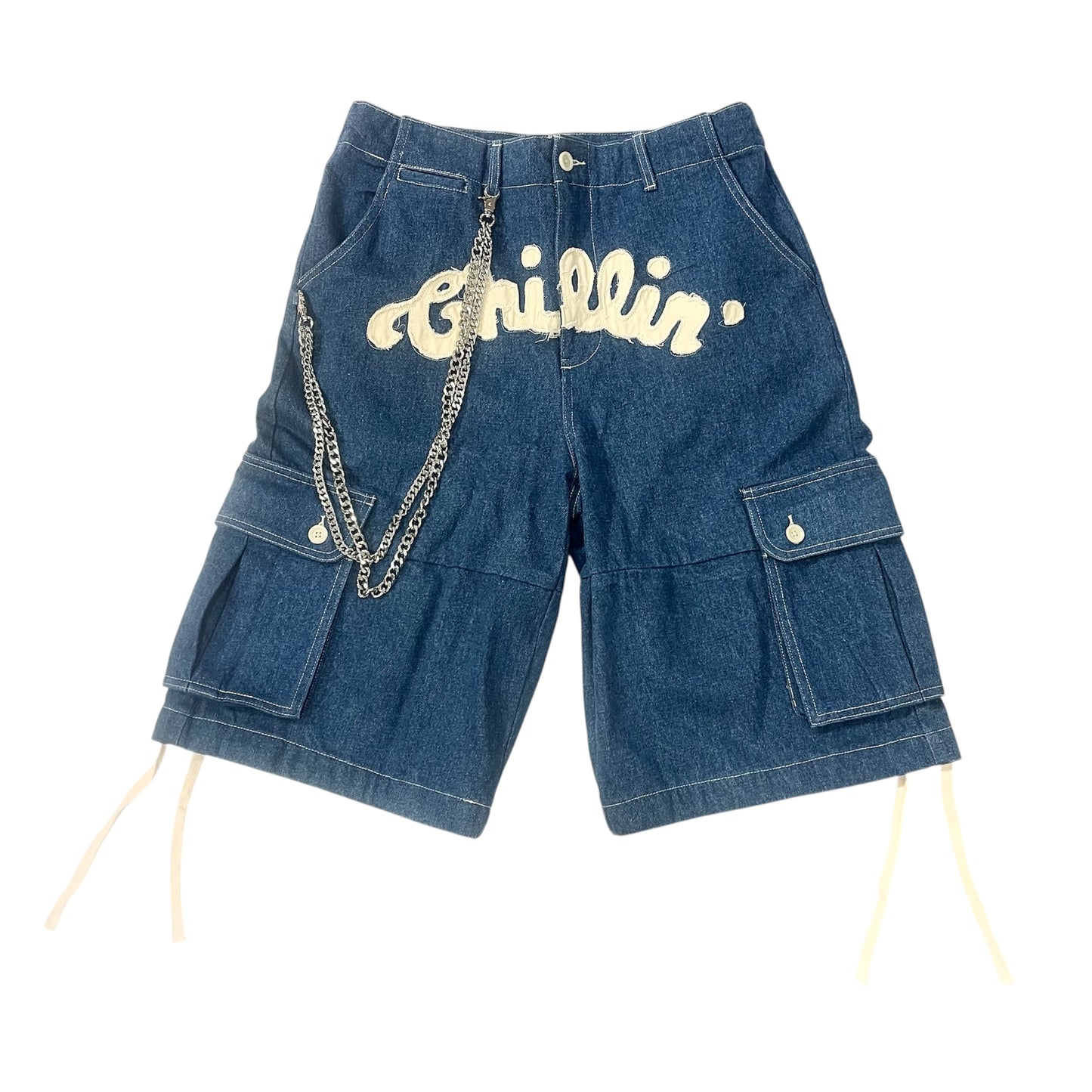 CARGO DENIM SHORTS