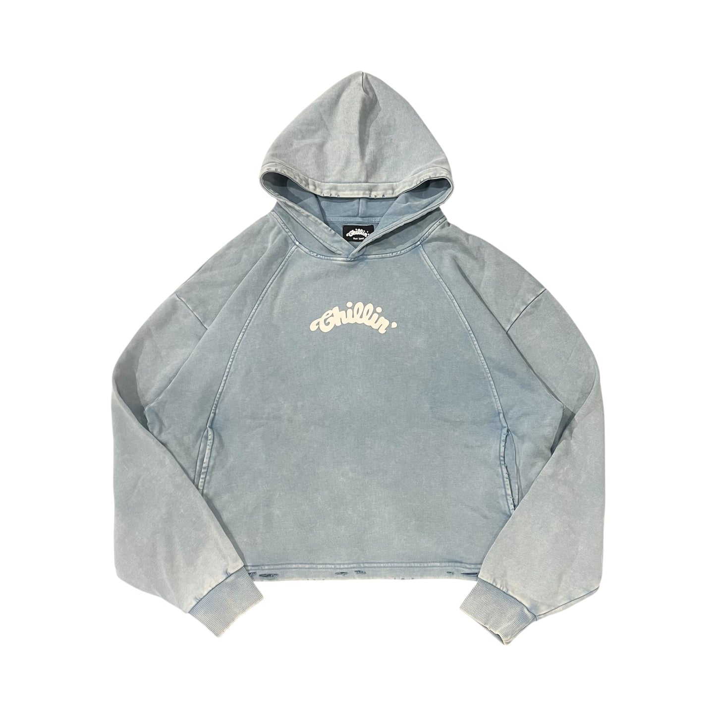 CROPPED HOODIE - BLUE