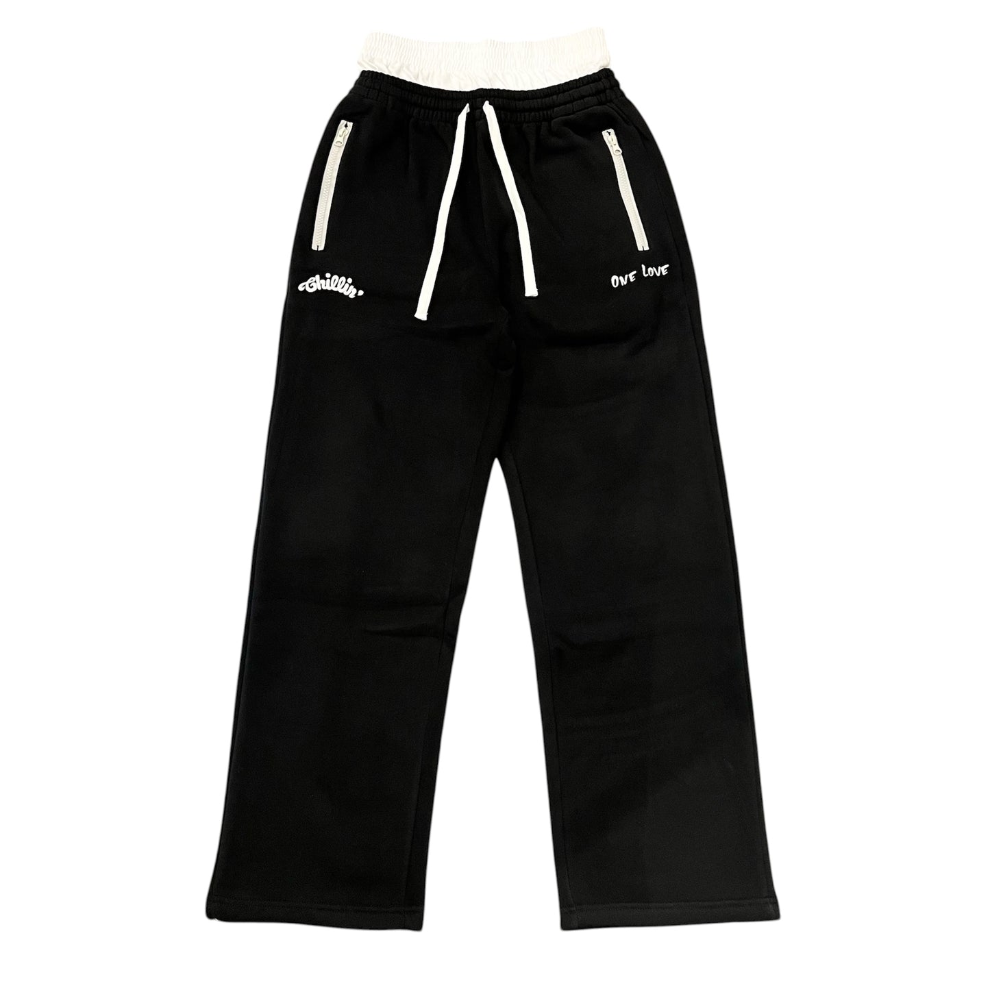 BIG LOGO LAYERED  SWEAT SET- BLACK