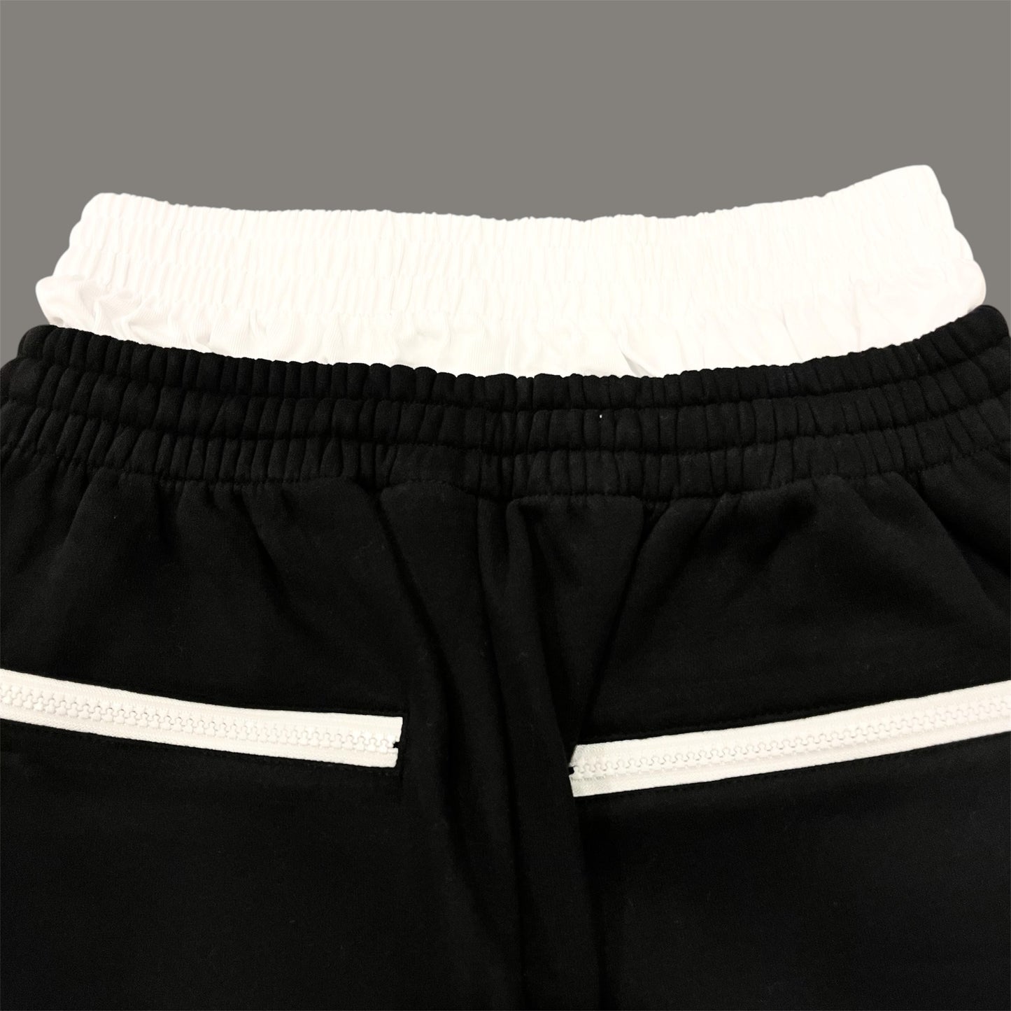 BIG LOGO LAYERED  SWEAT SET- BLACK