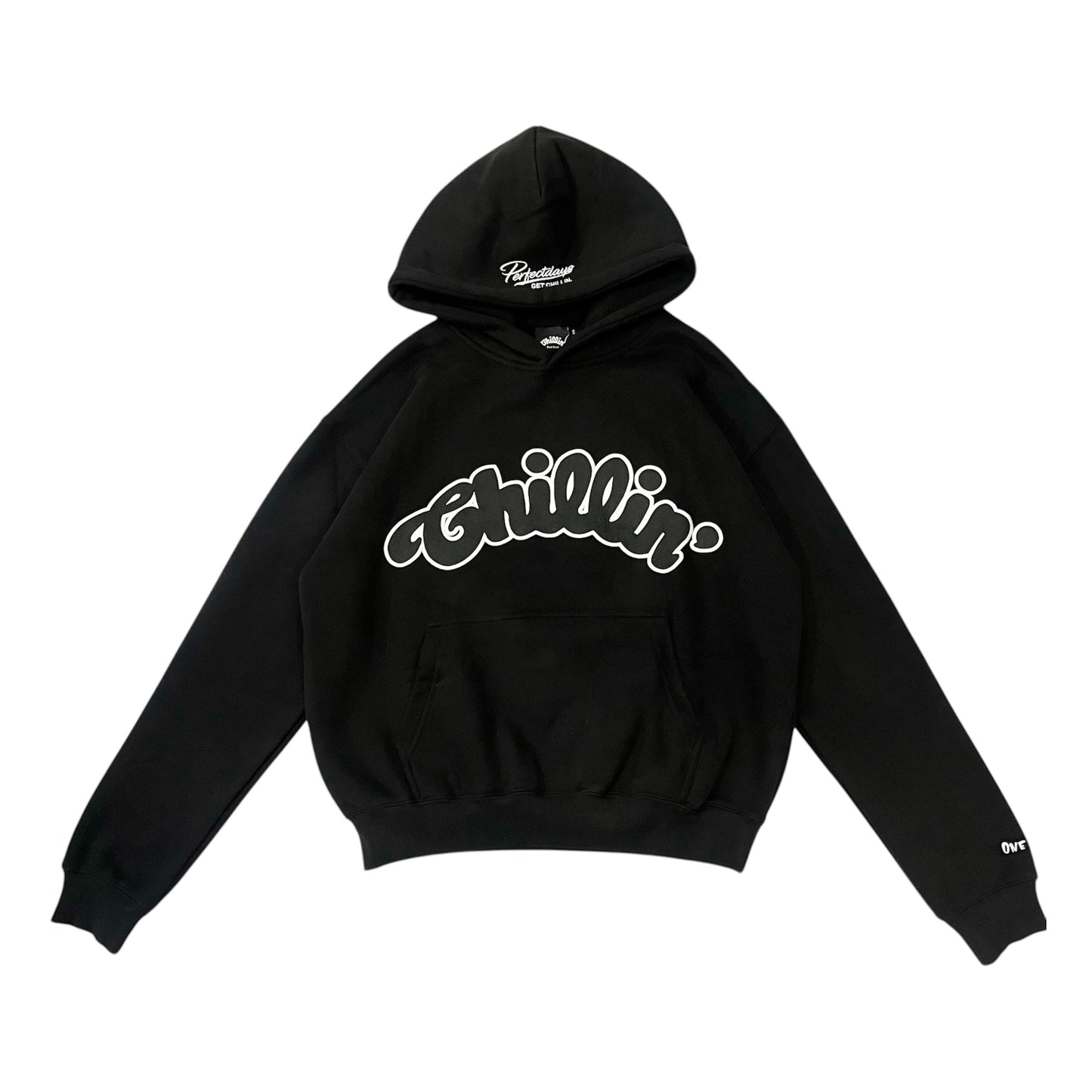 BIG LOGO LAYERED  SWEAT SET- BLACK