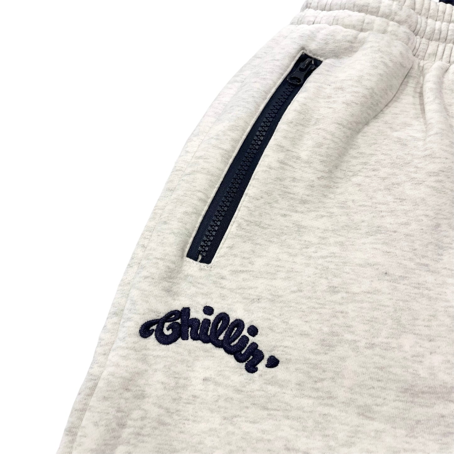 BIG LOGO LAYERED  SWEAT SET- GREY