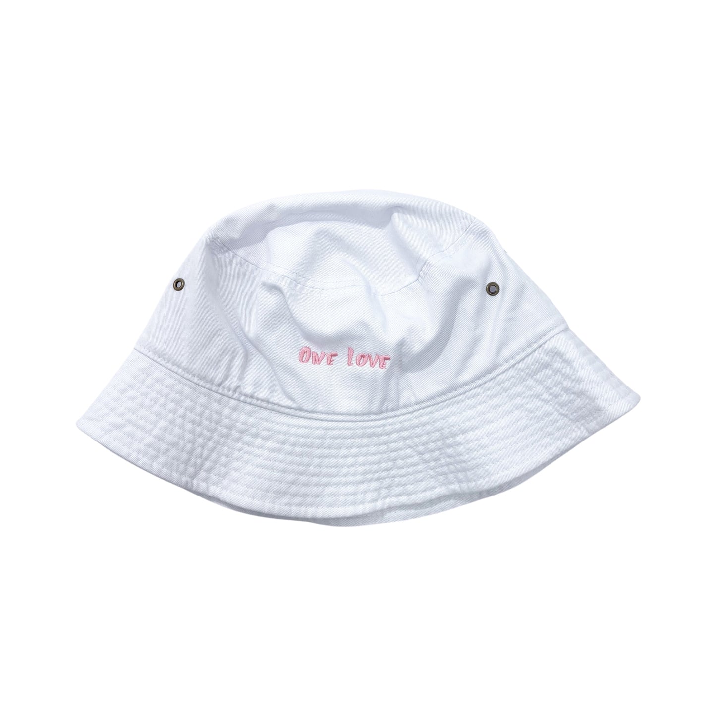 BUCKET HAT - WHITE / PINK