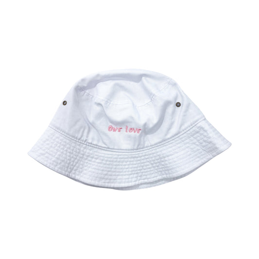 BUCKET HAT - WHITE / PINK