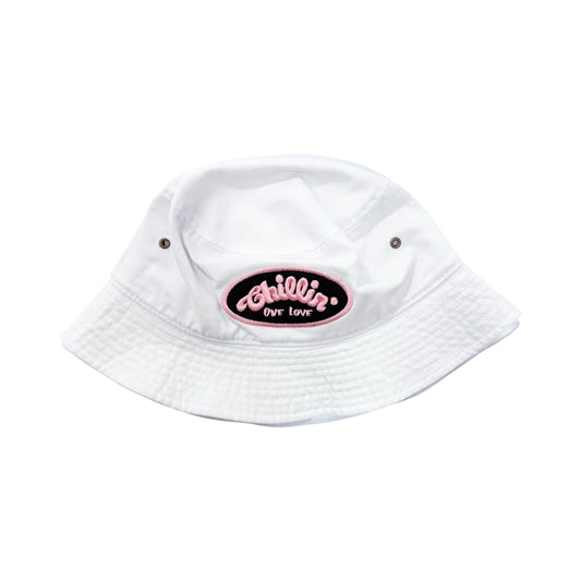 BUCKET HAT - WHITE / PINK