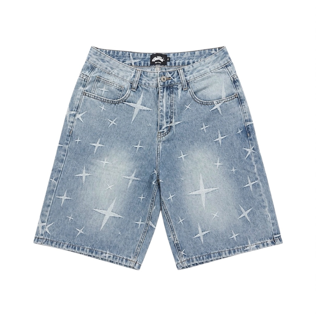 STAR DENIM SHORTS