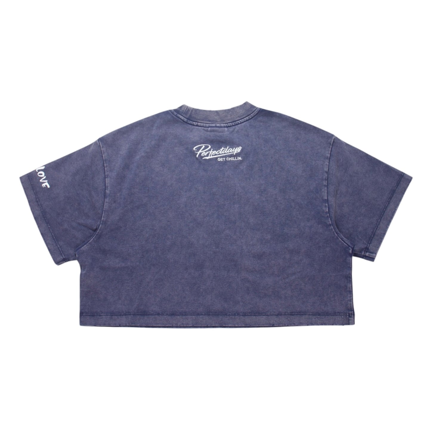 Women's BIG LOGO CROPPED PIGMENT S/S TEE -NAVY