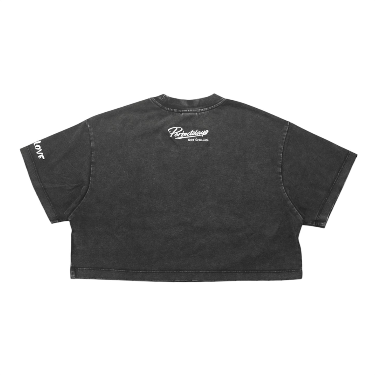 Women's BIG LOGO CROPPED PIGMENT S/S TEE - BLACK