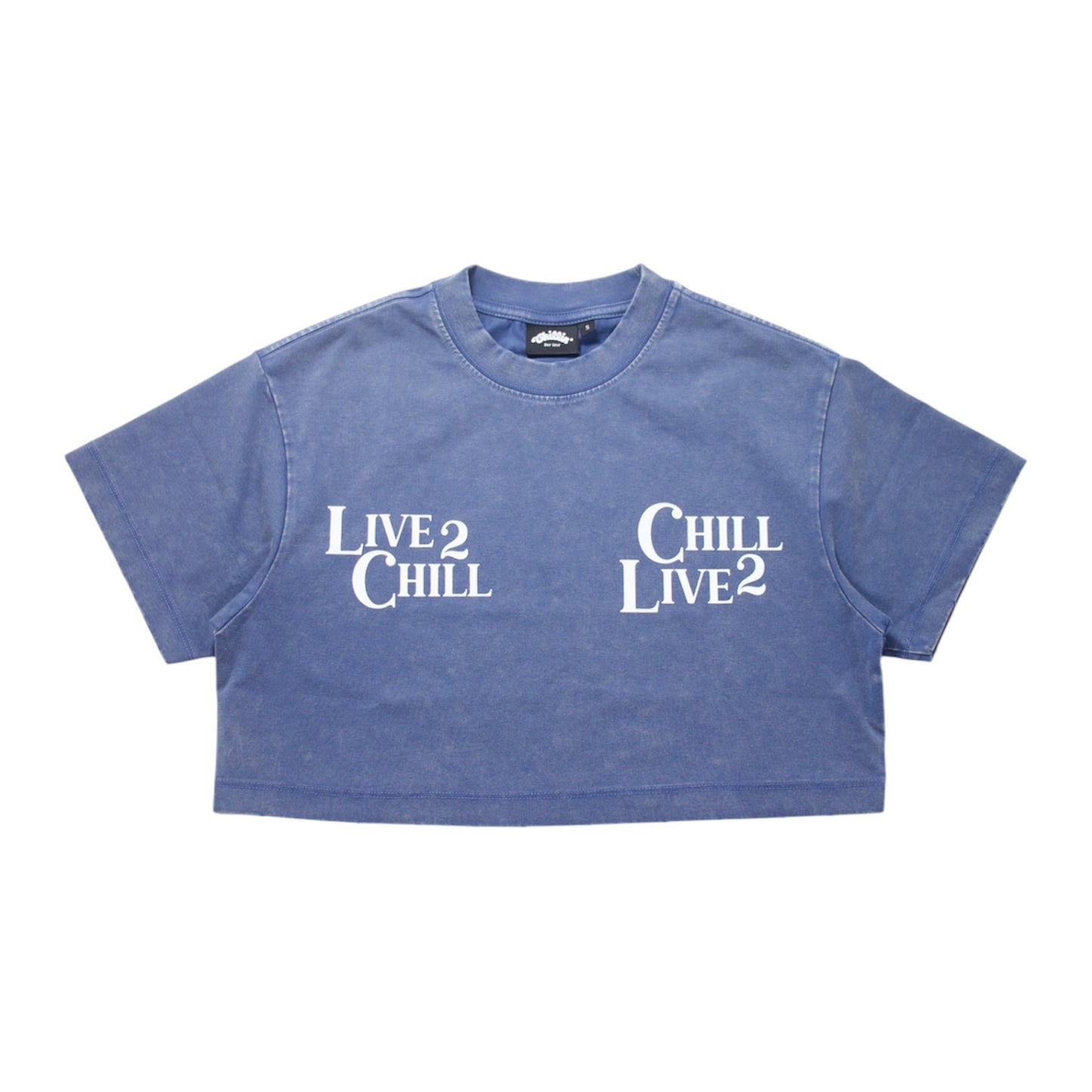 Women's CROPPED PIGMENT S/S TEE - BLUE