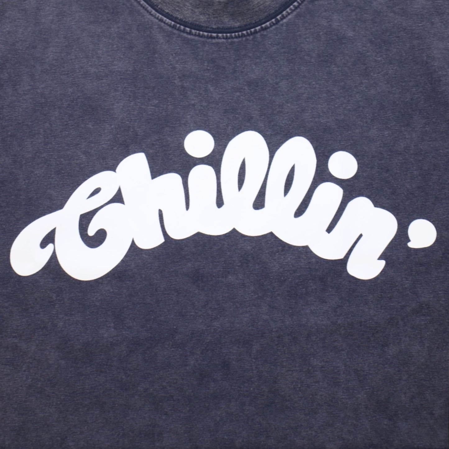 Women's BIG LOGO CROPPED PIGMENT S/S TEE -NAVY
