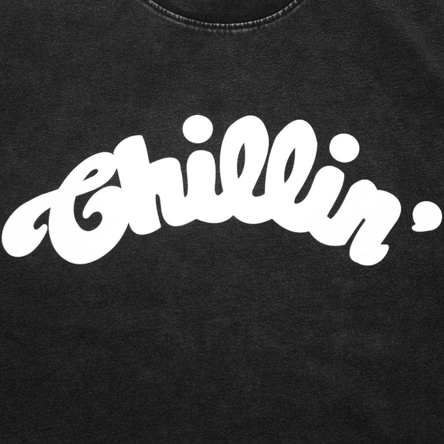 Women's BIG LOGO CROPPED PIGMENT S/S TEE - BLACK
