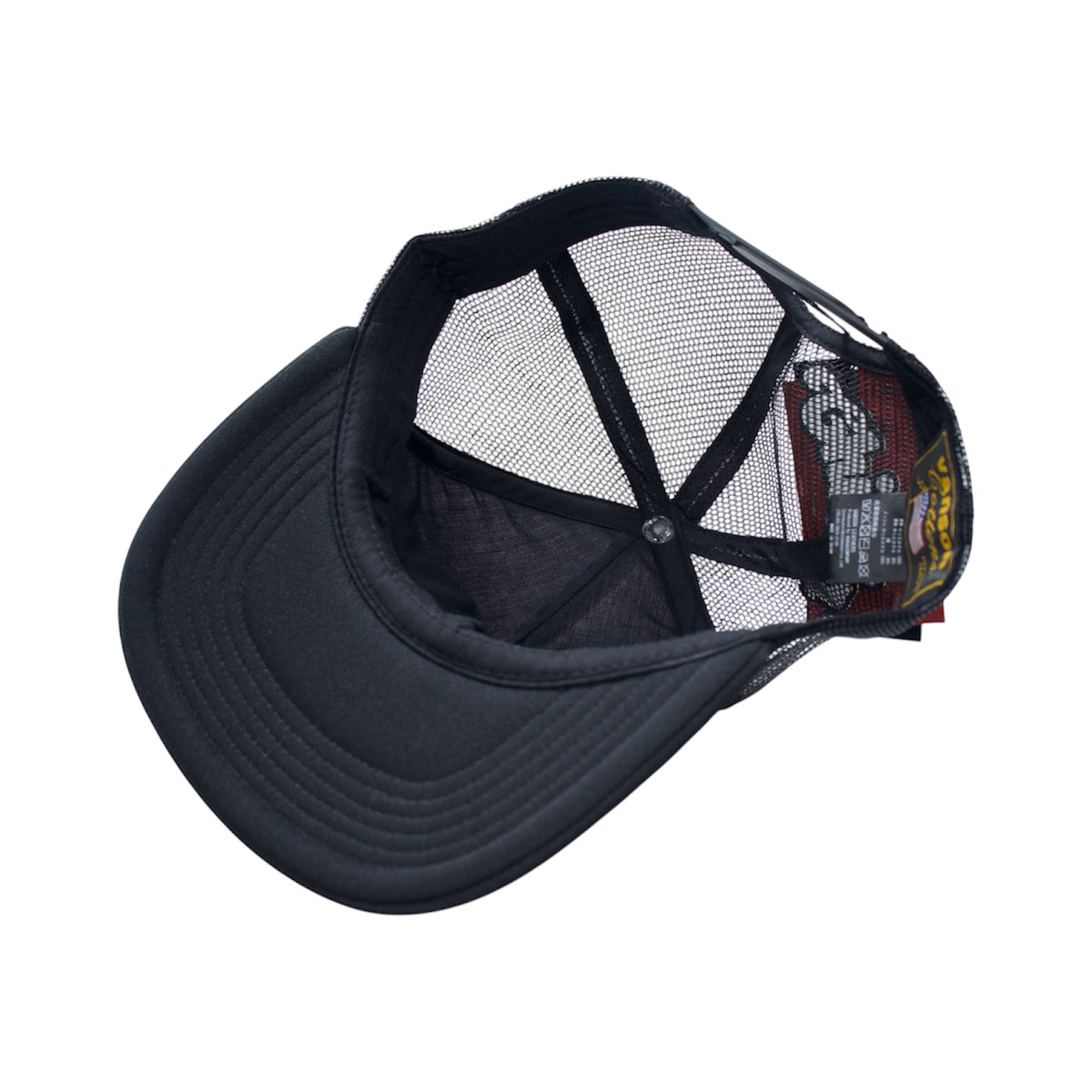 × vanson -LOGO 5PANEL MESH CAP - Black