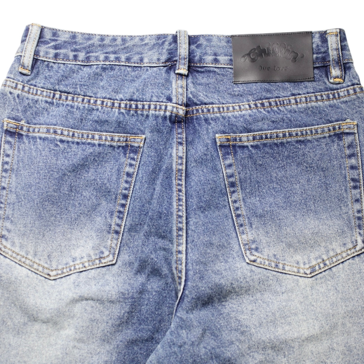 Layered Denim Pants