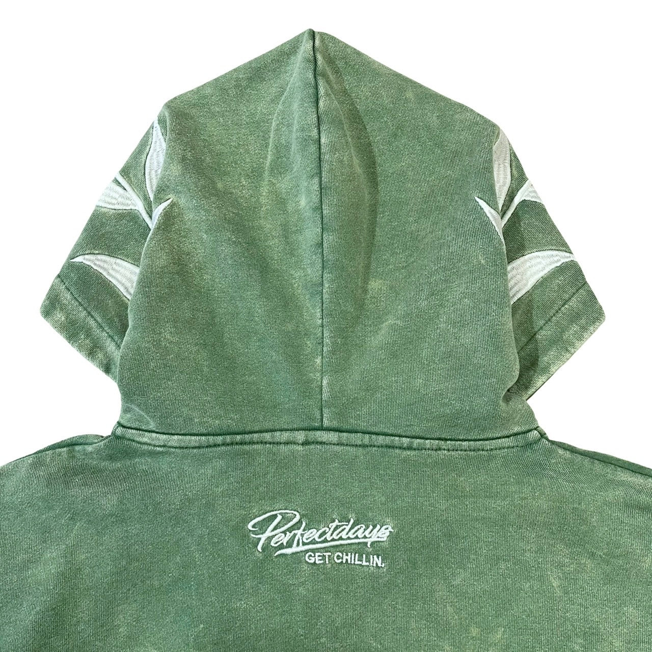 "DOVE" PIGMENT ZIP HOODIE - GREEN