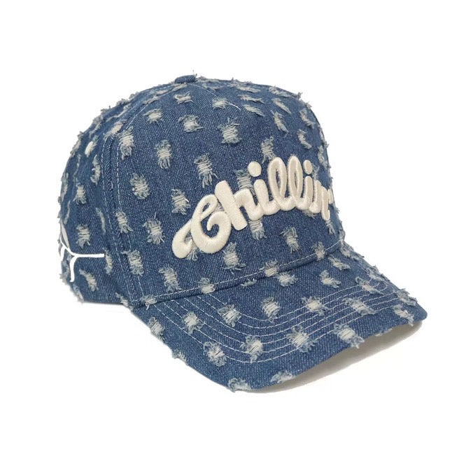 CRASH DENIM CAP - BLUE