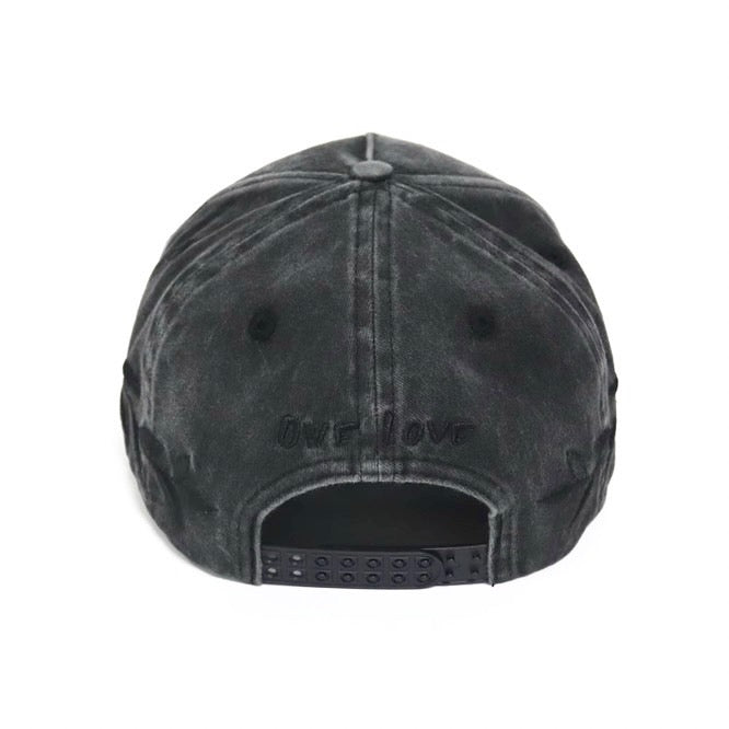 CRASH DENIM CAP - BLACK