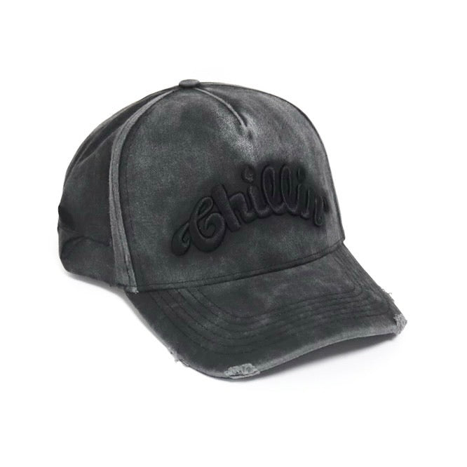CRASH DENIM CAP - BLACK