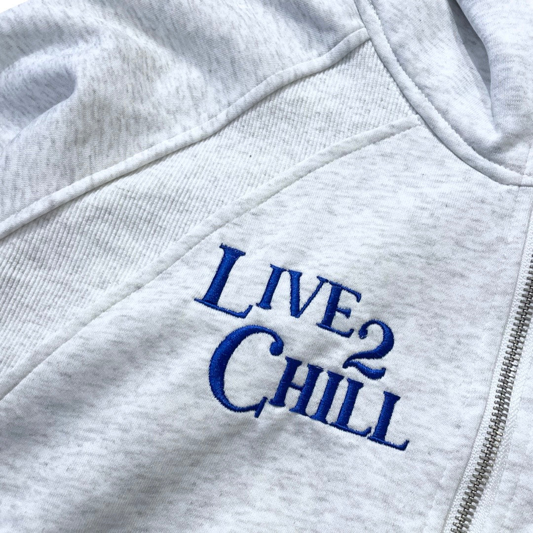 L2C HALF ZIP HOODIE - ASH GREY