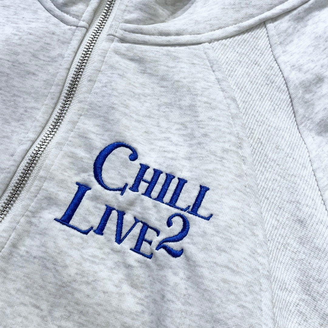 L2C HALF ZIP HOODIE - ASH GREY