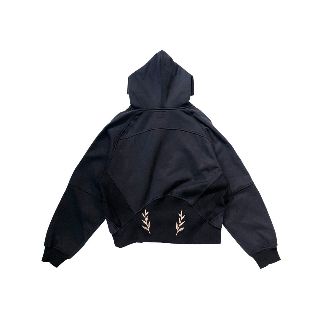 L2C HALF ZIP HOODIE - BLACK