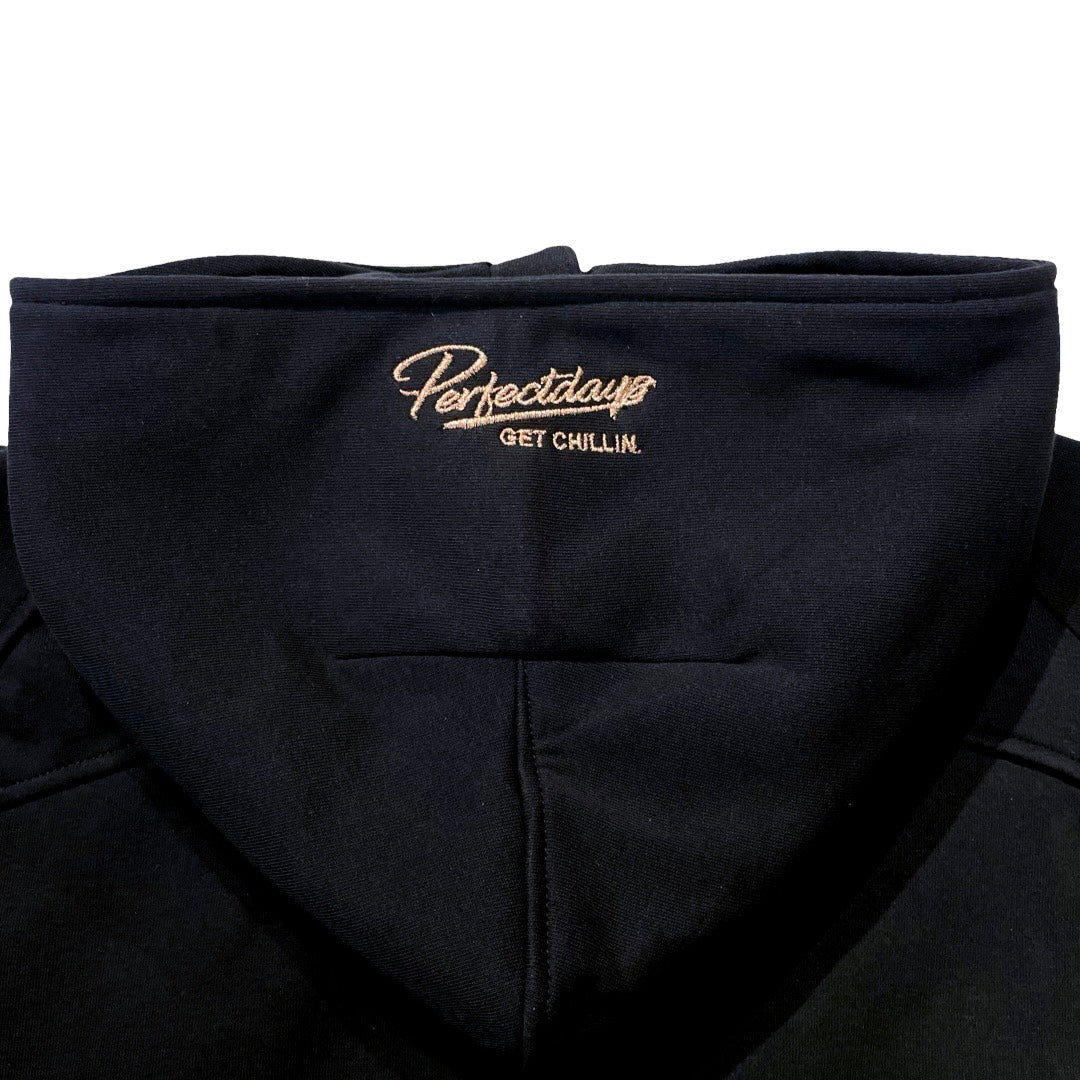 L2C HALF ZIP HOODIE - BLACK