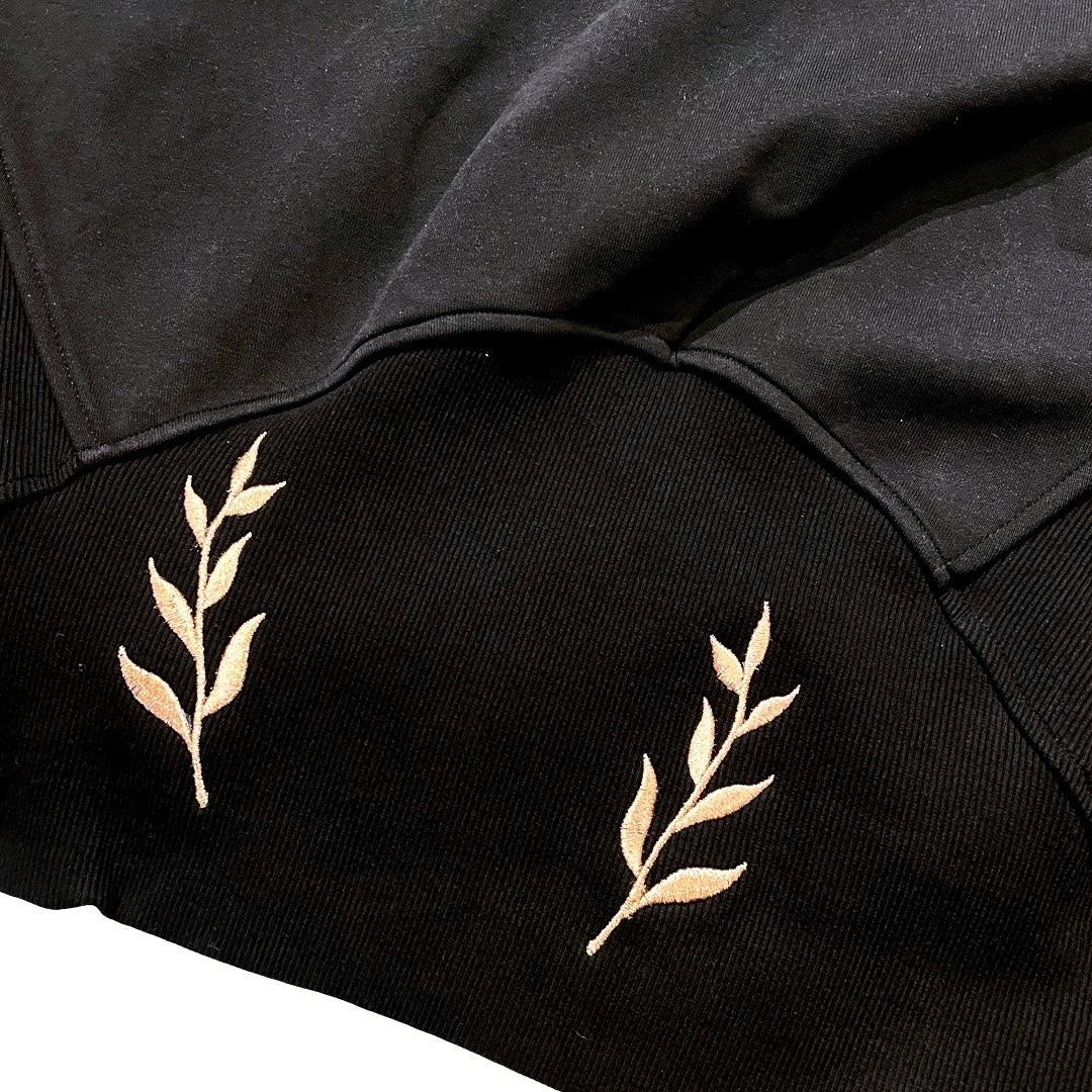 L2C HALF ZIP HOODIE - BLACK