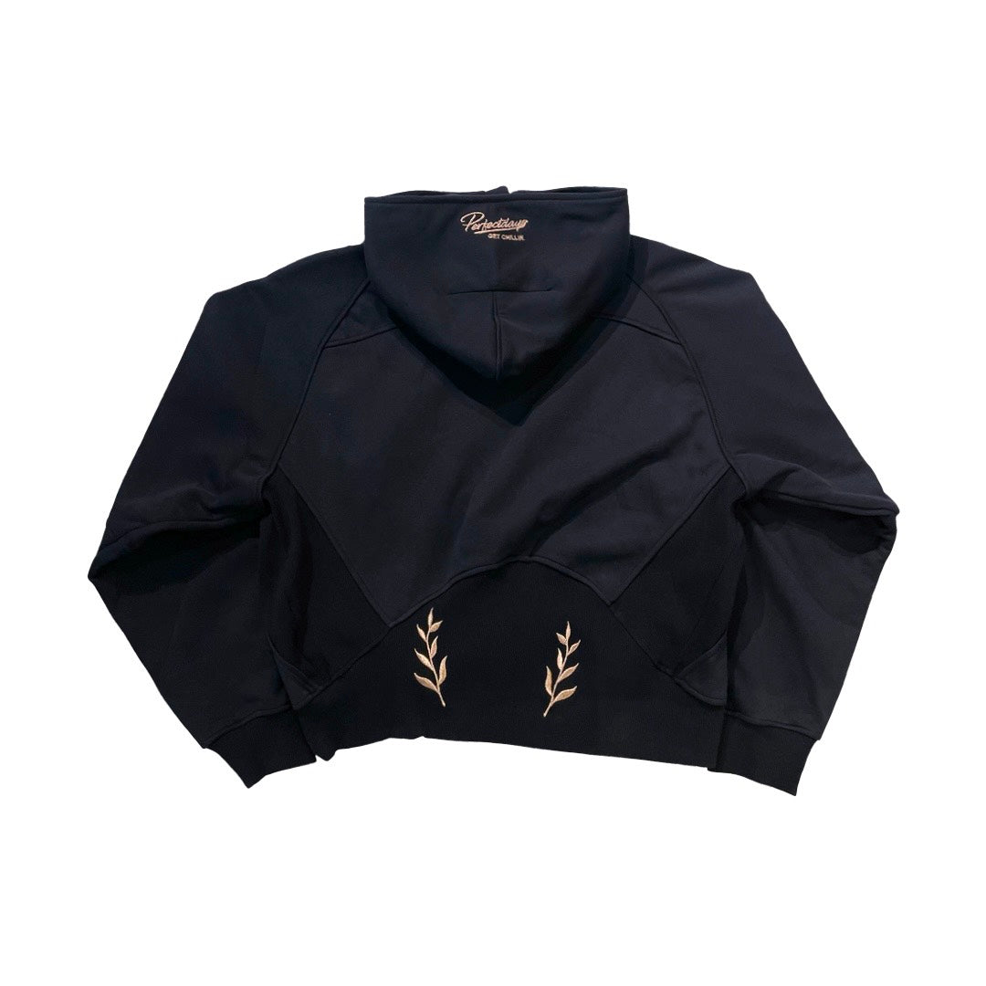 L2C HALF ZIP HOODIE - BLACK