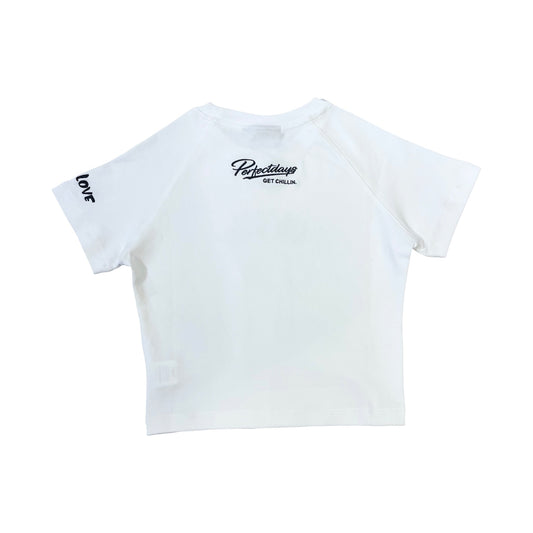 Women's CROPPED  S/S TEE - WHITE
