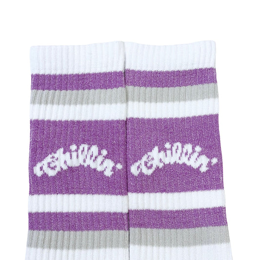 LUMINOUS LOGO SOCKS - PURPLE